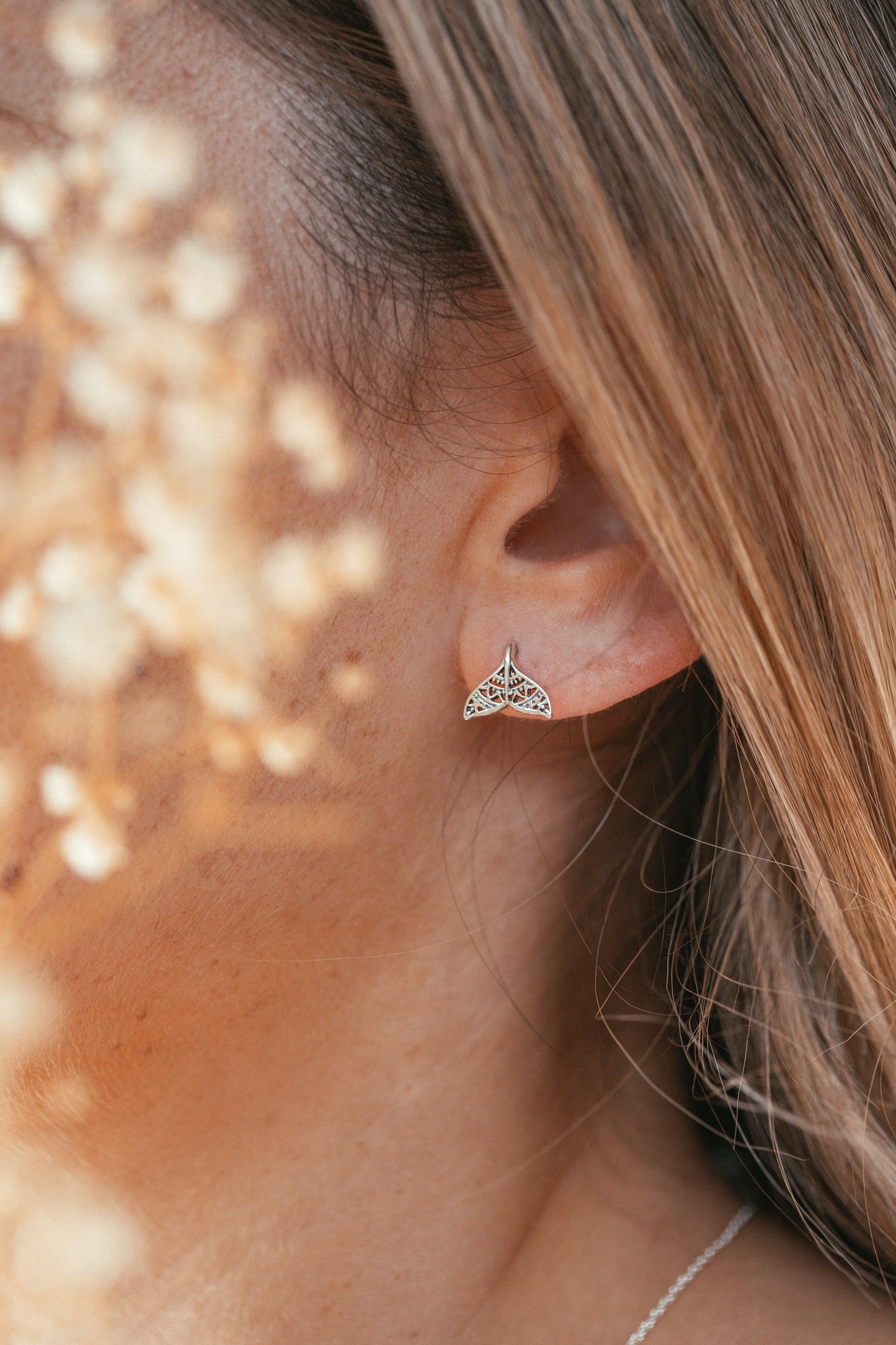 Mandala Dolphin Tail Studs