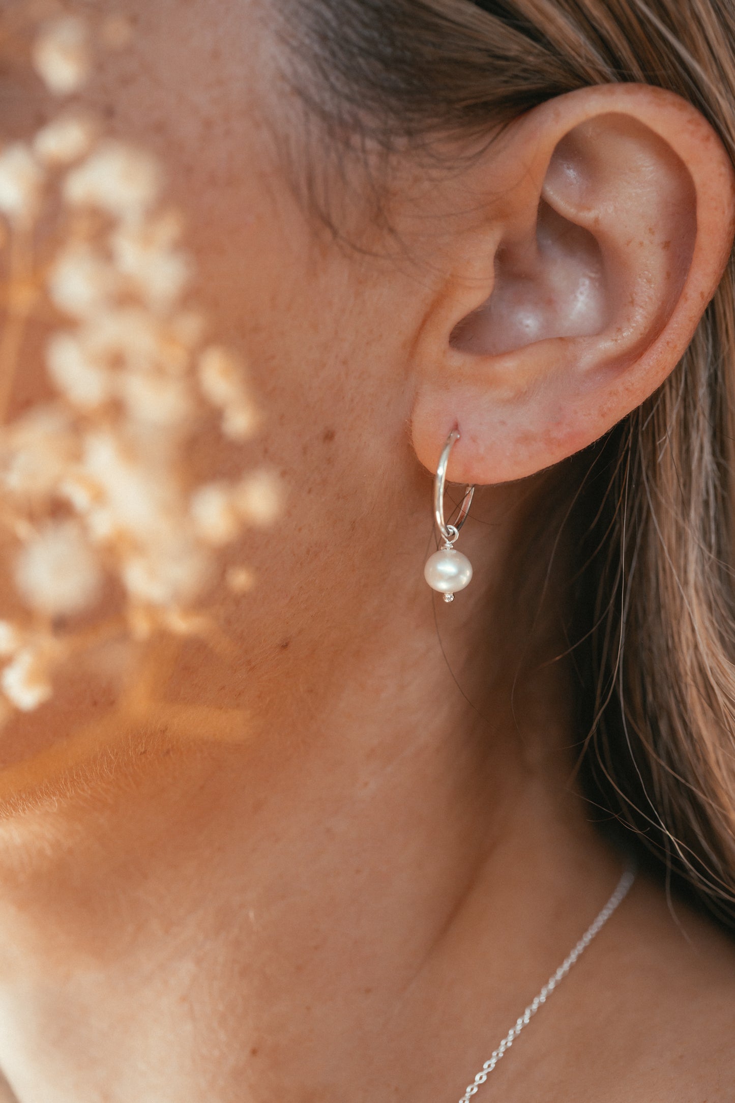 Lustre Pearl Hoops